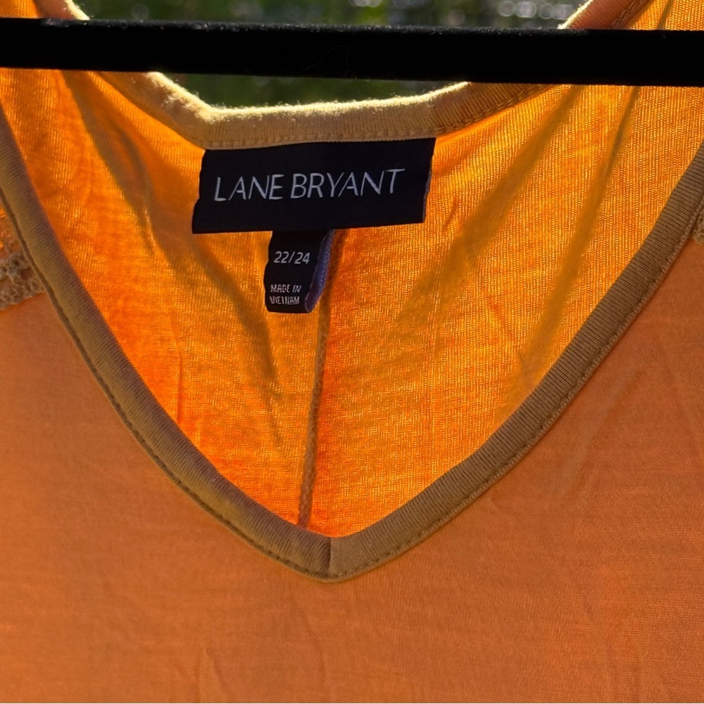 Lane Bryant Yellow Sundress V-Neck Short Sleeve Midi #160 - Picture 2 of 2